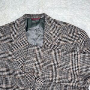 Vintage Hart Schaffner Marx Men's‎ Glen Plaid Wool Sport Coat 42L Union Made